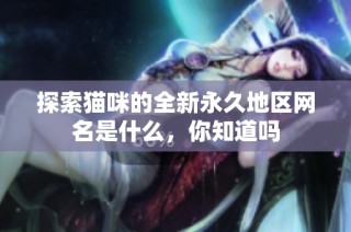 探索猫咪的全新永久地区网名是什么，你知道吗