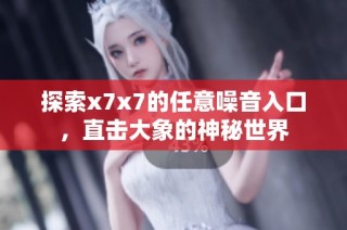 探索x7x7的任意噪音入口，直击大象的神秘世界