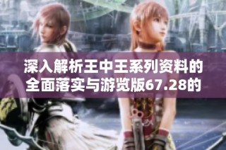 深入解析王中王系列资料的全面落实与游览版67.28的具体应用与影响
