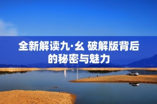 全新解读九·幺 破解版背后的秘密与魅力