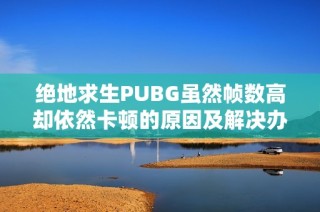 绝地求生PUBG虽然帧数高却依然卡顿的原因及解决办法详解