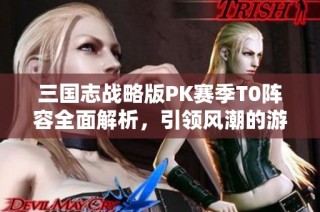 三国志战略版PK赛季T0阵容全面解析，引领风潮的游戏攻略