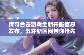 传奇合击游戏全新开服信息发布，五环新区网带你抢先了解！