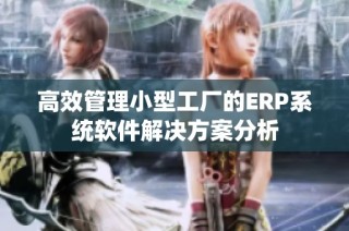 高效管理小型工厂的ERP系统软件解决方案分析