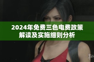 2024年免费三色电费政策解读及实施细则分析