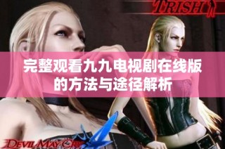 完整观看九九电视剧在线版的方法与途径解析