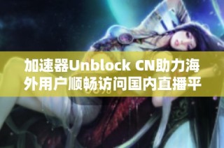 加速器Unblock CN助力海外用户顺畅访问国内直播平台
