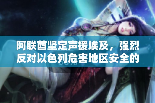 阿联酋坚定声援埃及，强烈反对以色列危害地区安全的行为