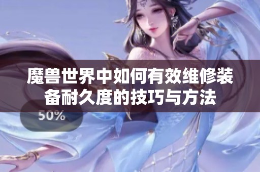 魔兽世界中如何有效维修装备耐久度的技巧与方法