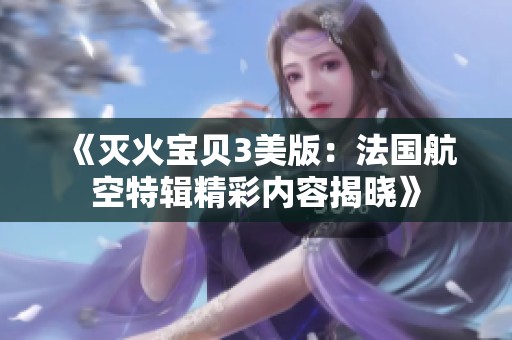 《灭火宝贝3美版：法国航空特辑精彩内容揭晓》