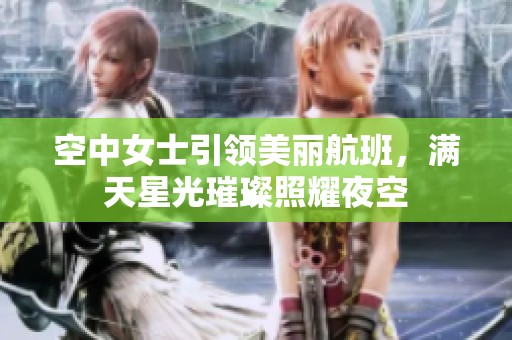 空中女士引领美丽航班，满天星光璀璨照耀夜空