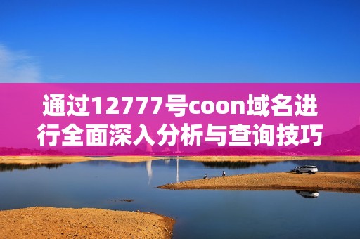 通过12777号coon域名进行全面深入分析与查询技巧分享