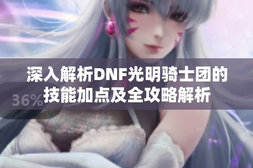 深入解析DNF光明骑士团的技能加点及全攻略解析