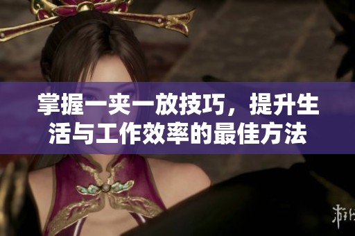 掌握一夹一放技巧，提升生活与工作效率的最佳方法