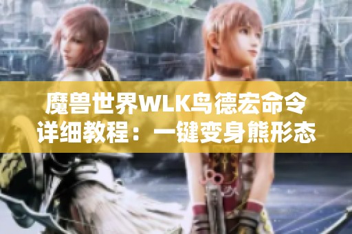 魔兽世界WLK鸟德宏命令详细教程：一键变身熊形态方法解析