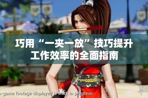 巧用“一夹一放”技巧提升工作效率的全面指南
