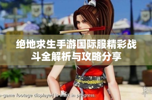 绝地求生手游国际服精彩战斗全解析与攻略分享
