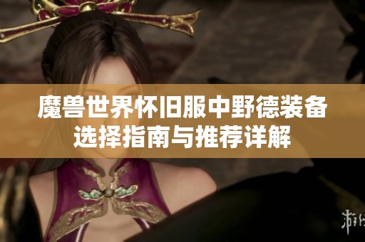 魔兽世界怀旧服中野德装备选择指南与推荐详解
