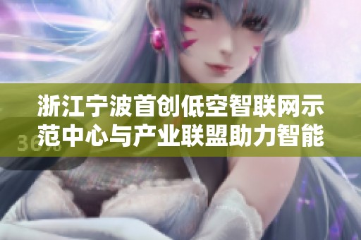 浙江宁波首创低空智联网示范中心与产业联盟助力智能发展