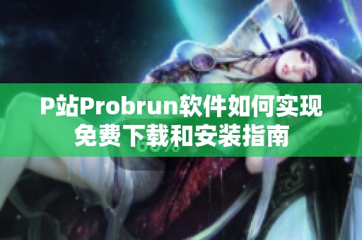 P站Probrun软件如何实现免费下载和安装指南