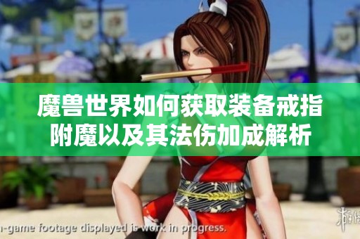 魔兽世界如何获取装备戒指附魔以及其法伤加成解析