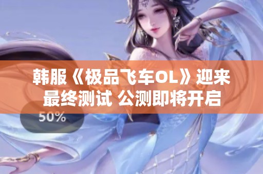 韩服《极品飞车OL》迎来最终测试 公测即将开启