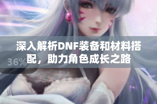深入解析DNF装备和材料搭配，助力角色成长之路