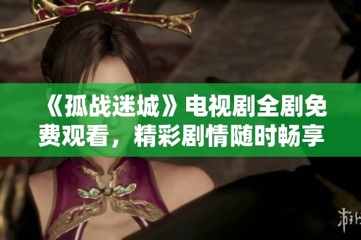 《孤战迷城》电视剧全剧免费观看，精彩剧情随时畅享