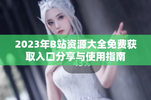 2023年B站资源大全免费获取入口分享与使用指南