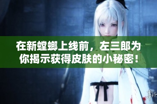 在新螳螂上线前，左三郎为你揭示获得皮肤的小秘密！