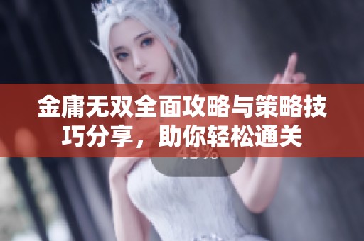 金庸无双全面攻略与策略技巧分享，助你轻松通关