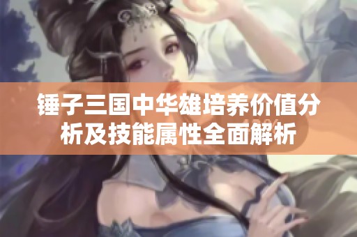 锤子三国中华雄培养价值分析及技能属性全面解析
