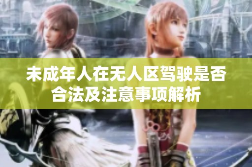 未成年人在无人区驾驶是否合法及注意事项解析