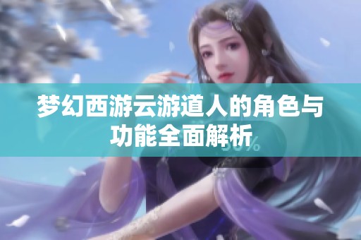 梦幻西游云游道人的角色与功能全面解析