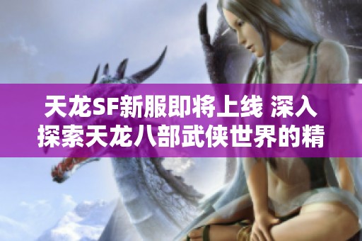 天龙SF新服即将上线 深入探索天龙八部武侠世界的精彩内容