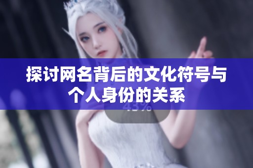 探讨网名背后的文化符号与个人身份的关系