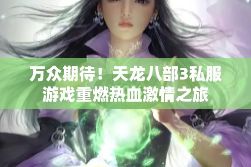 万众期待！天龙八部3私服游戏重燃热血激情之旅