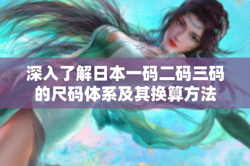 深入了解日本一码二码三码的尺码体系及其换算方法