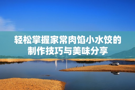 轻松掌握家常肉馅小水饺的制作技巧与美味分享