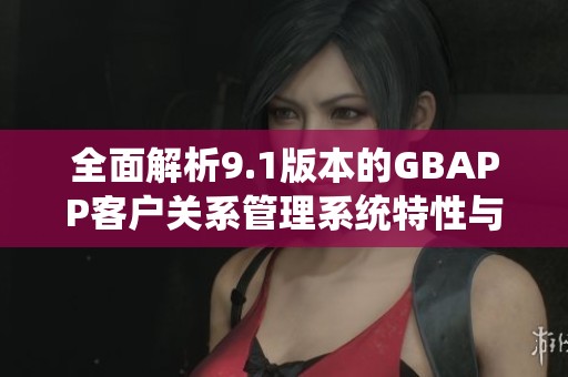 全面解析9.1版本的GBAPP客户关系管理系统特性与应用
