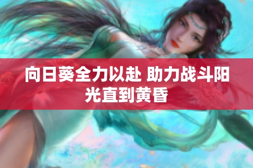向日葵全力以赴 助力战斗阳光直到黄昏