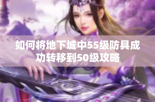 如何将地下城中55级防具成功转移到50级攻略