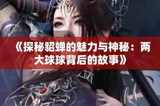 《探秘貂蝉的魅力与神秘：两大球球背后的故事》
