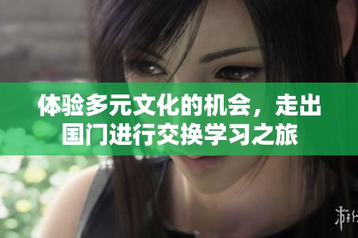 体验多元文化的机会，走出国门进行交换学习之旅
