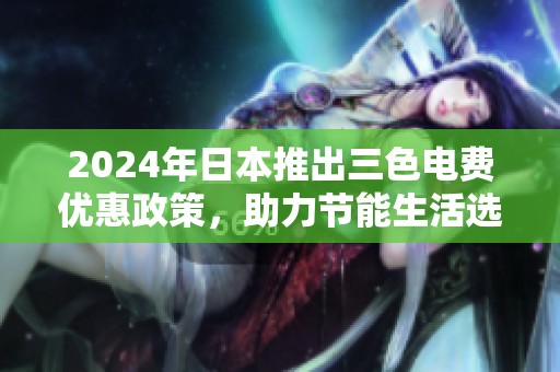 2024年日本推出三色电费优惠政策，助力节能生活选择