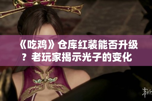 《吃鸡》仓库红装能否升级？老玩家揭示光子的变化