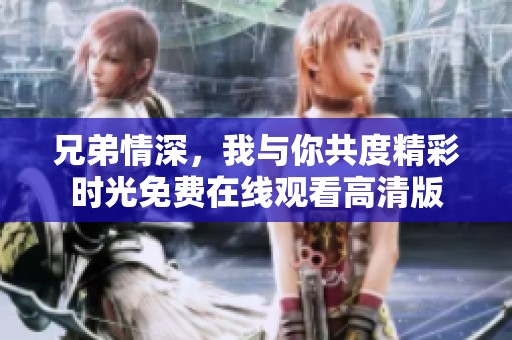 兄弟情深，我与你共度精彩时光免费在线观看高清版