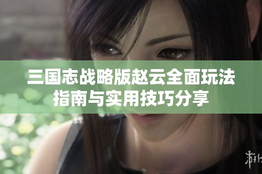 三国志战略版赵云全面玩法指南与实用技巧分享