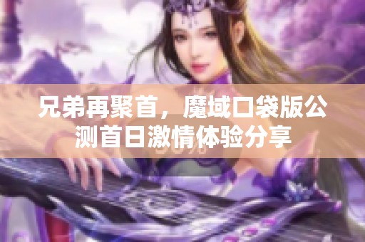 兄弟再聚首，魔域口袋版公测首日激情体验分享