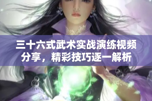 三十六式武术实战演练视频分享，精彩技巧逐一解析